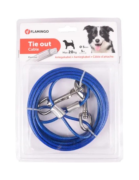 FLAMINGO CABLE ACERO AMARRE AZUL - 5 METROS 5 METROS - 3