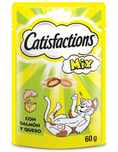 CATISFACTIONS MIX SALMON Y QUESO PREMIOS PARA GATOS - 60 GR 60 GR - 2