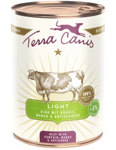 TERRA CANIS LIGHT LATA PARA PERROS BUEY CON CALABAZA, MANGO Y ALCACHOFA - 400 GR 400 GR - 2