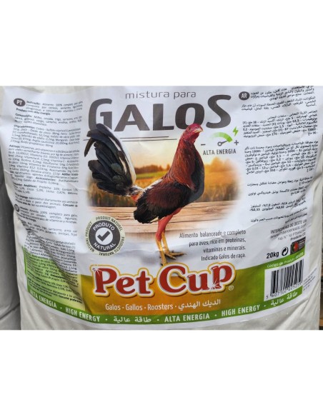 PET CUP MIXTURA GALLOS ALTA ENERGIA - 20 KG 20 KG