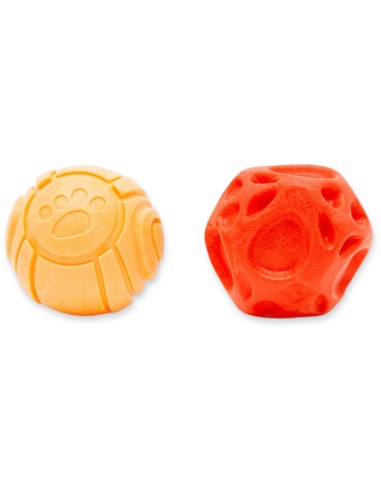 FRUBBA PACK 2 PELOTAS (IRREGULAR ROJA + PATITAS NARANJA)