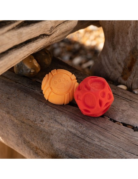 FRUBBA PACK 2 PELOTAS (IRREGULAR ROJA + PATITAS NARANJA)