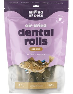 ISLAND OF PETS DENTAL ROLLS REDFISH ROLLITOS DE BACALAO - 100 GR 100 GR