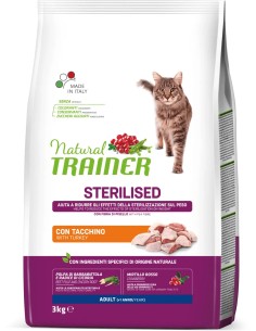 NATURAL TRAINER CAT STERILISED PAVO 3 KG 1 5 KG