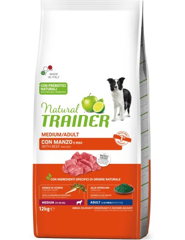 NATURAL TRAINER DOG ADULT BUEY PARA PERROS MEDIANOS Y GRANDES 3 KG 12 KG