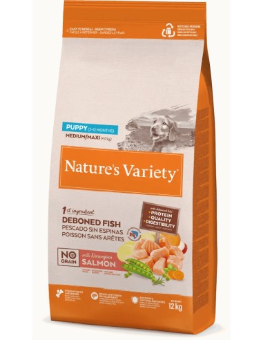 NATURES VARIETY NO GRAIN SALMON PARA CACHORROS MEDIANOS Y GRANDES 3 KG 10 KG