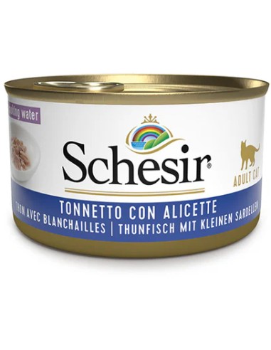 SCHESIR ATÚN CON ANCHOVETAS EN AGUA DE COCCIÓN PARA GATOS - 85 GR (14 UNIDADES) 14 X 85 GR - 2