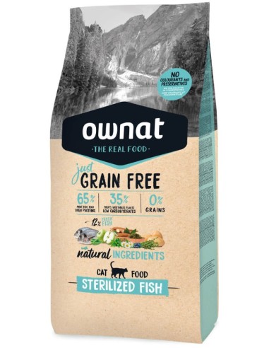 OWNAT JUST GRAIN FREE STERILIZED FISH PARA GATOS 8 KG 3 KG 1 KG - 2