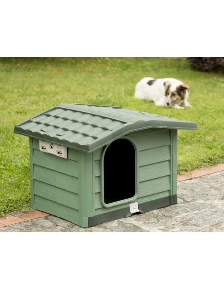 BAMA PET CASETA BUNGALOW VERDE M (89 X 75 X 62 CM) L (110 X 94 X 77 CM)