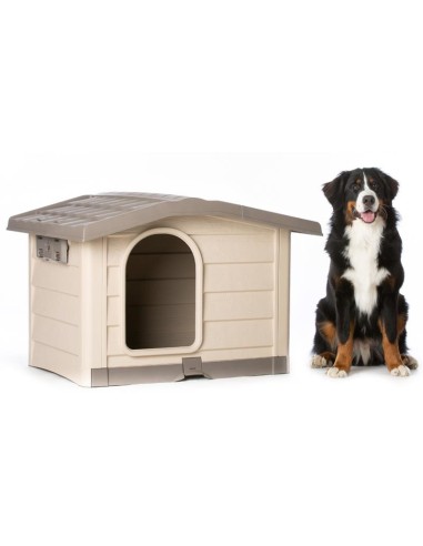 BAMA PET CASETA BUNGALOW BEIGE M (89 X 75 X 62 CM) L (110 X 94 X 77 CM)