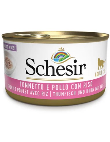 SCHESIR ATÚN CON POLLO Y ARROZ EN AGUA DE COCCIÓN PARA GATOS - 85 GR (14 UNIDADES) 14 X 85 GR - 2