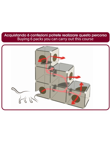 BAMA PET CASA GATOS QUBLO MODULAR MARRÓN 35 X 35 X 35 CM VERDE 35 X 35 X 35 CM