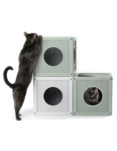 BAMA PET CASA GATOS QUBLO MODULAR VERDE 35 X 35 X 35 CM