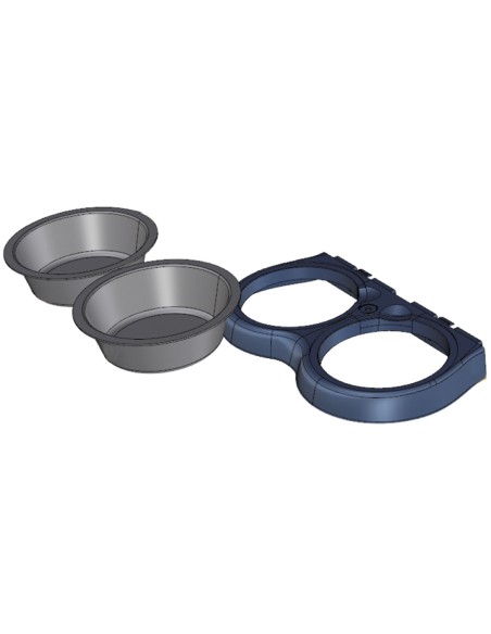 BAMA PET COMEDERO DOBLE FOOD STAND 48 X 27 X 42 CM 50 X 29 X 52 CM