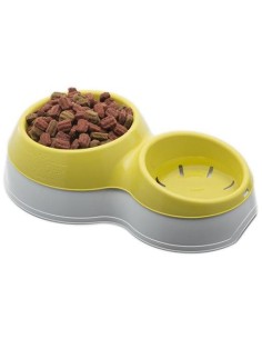 BAMA PET COMEDERO DOBLE CIOTOLOTTO 33 X 20 X 9 CM 44 X 27 X 12 CM