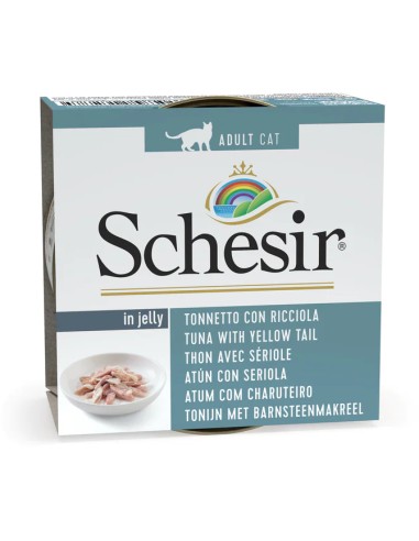 SCHESIR ATÚN Y SERIOLA EN GELATINA PARA GATOS (14 UNIDADES) - 14 X 85 GR 14 X 85 GR - 2