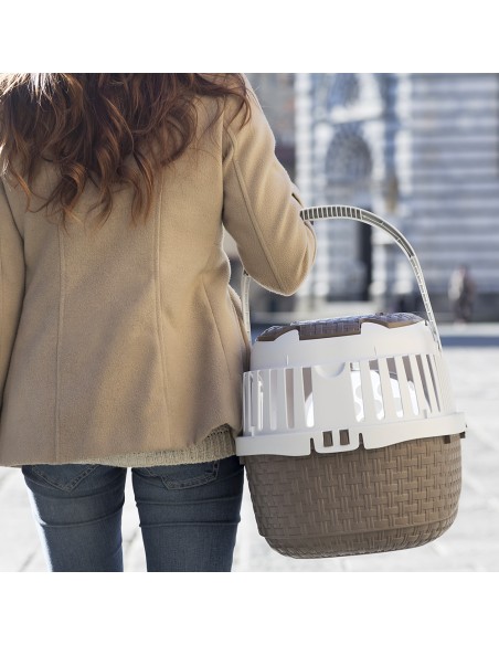 BAMA PET TRANSPORTIN TOUR MARRON 52 X 33 X 34 CM 59 X 38 X 37 CM