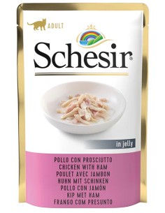 SCHESIR POLLO CON JAMÓN EN GELATINA PARA GATOS - 85 GR (20 UNIDADES) 20 X 85 GR - 2