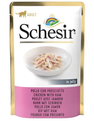 SCHESIR POLLO CON JAMÓN EN GELATINA PARA GATOS - 85 GR (20 UNIDADES) 20 X 85 GR - 2