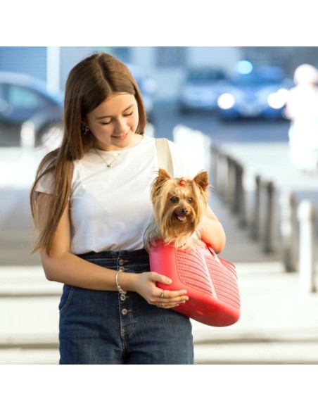 BOLSO MIA PET  ROJO - 40 X 15 X 24 CM