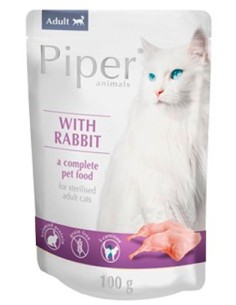 PIPER CAT STERILISED RABBIT GRAIN FREE PARA GATOS - 100 GR