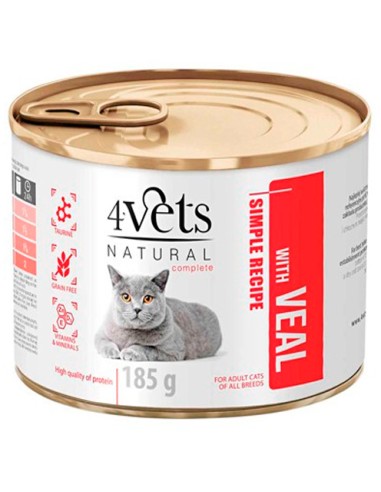 PIPER 4VETS CAT VEAL TERNERA PARA GATOS - 185 GR