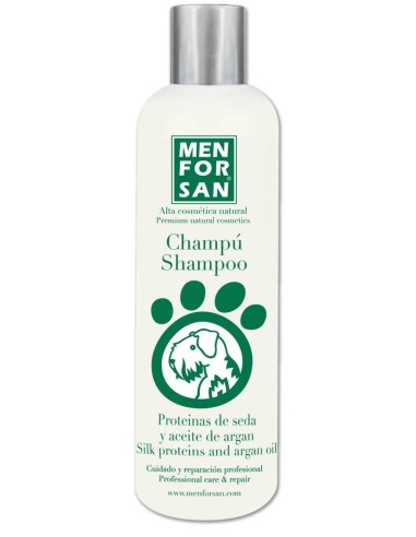 MENFORSAN CHAMPÚ NATURAL CON PROTEINAS DE SEDA Y ACEITE DE ARGAN 300ML 300 ML - 2