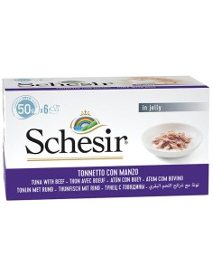 SCHESIR ATÚN Y BUEY EN GELATINA PARA GATOS (6 UNIDADES) - 6 X 50 GR 6 X 50 GR - 2