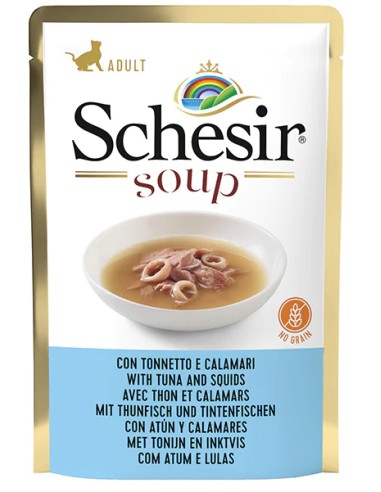 SCHESIR SOPA DE ATÚN Y CALAMAR PARA GATOS (20 UNIDADES) - 20 X 85 GR 20 X 85 GR - 2