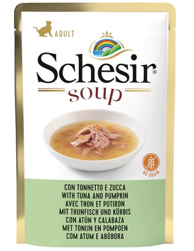SCHESIR SOPA DE ATÚN SALVAJE Y CALABAZA PARA GATOS (20 UNIDADES) - 20 X 85 GR 20 X 85 GR - 2