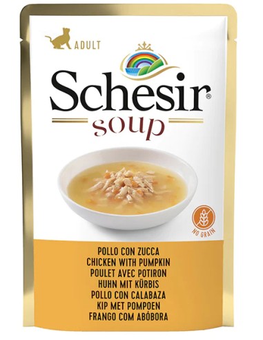 SCHESIR SOPA DE POLLO Y CALABAZA PARA GATOS (20 UNIDADES) - 20 X 85 GR 20 X 85 GR - 2