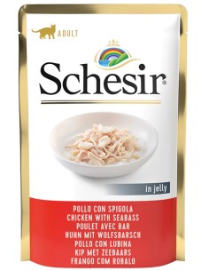 SCHESIR POLLO CON LUBINA EN GELATINA PARA GATOS (20 UNIDADES) - 20 X 85 GR 20 X 85 GR - 2