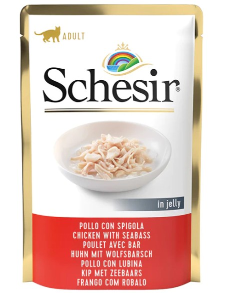 SCHESIR POLLO CON LUBINA EN GELATINA PARA GATOS (20 UNIDADES) - 20 X 85 GR 20 X 85 GR - 2