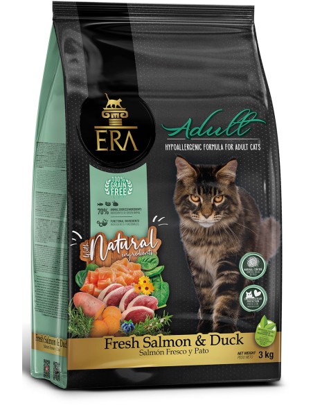 ERA PIENSO GRAIN FREE CAT ADULT SALMON Y PATO 3 KG 1 25 KG - 2