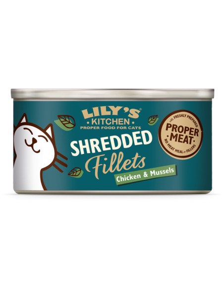 LILY`S LILY´S CHICKEN & MUSSEL SHREDDED FILLETS PARA GATOS (24 UNIDADES) - 24 X 70 GR 24 X 70 GR - 2