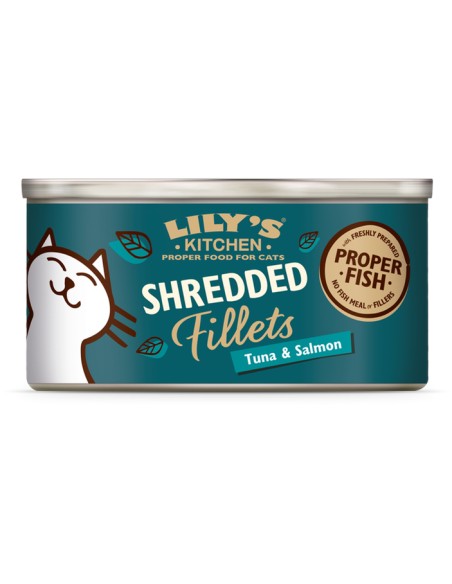 LILY`S LILY´S TUNA & SALMON SHREDDED FILLETS PARA GATOS (24 UNIDADES) - 24 X 70 GR 24 X 70 GR - 2