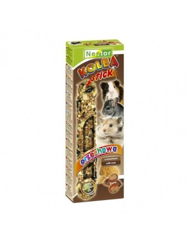 NESTOR STICK CON NUECES PARA ROEDORES 115 GR (2 UNIDADES) - 2