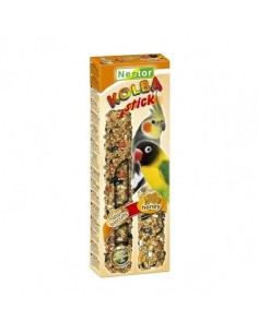 NESTOR STICK 2 EN 1 CON BIZCOCHO Y MIEL NINFAS Y AGAPORNIS 85 GR (2 UNIDADES) - 2