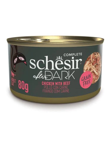 SCHESIR AFTER DARK FILETES POLLO CON TERNERA EN CALDO PARA GATOS (12 UNIDADES) - 12 X 80 GR 12 X 80 GR - 2