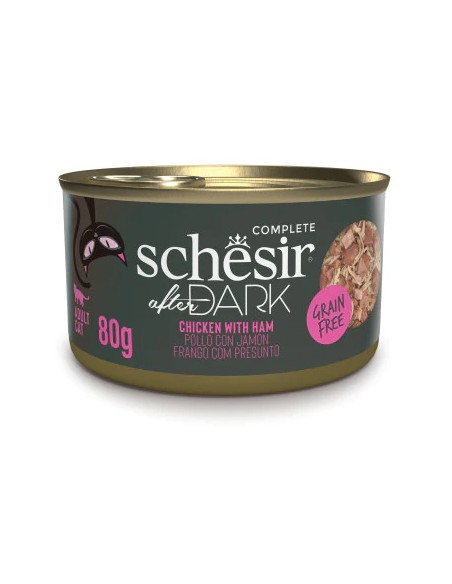 SCHESIR AFTER DARK FILETES POLLO CON JAMON GATO EN CALDO PARA GATOS (12 UNIDADES) - 12 X 80 GR 12 X 80 GR - 2