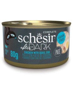 SCHESIR AFTER DARK POLLO Y HUEVO DE CODORNIZ EN PATÉ PARA GATOS (12 UNIDADES) - 12 X 80 GR 12 X 80 GR - 2
