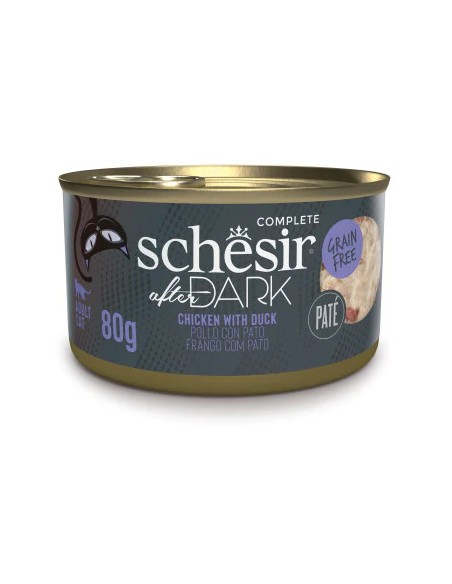 SCHESIR AFTER DARK POLLO Y PATO EN PATÉ PARA GATOS (12 UNIDADES) - 12 X 80 GR 12 X 80 GR - 2